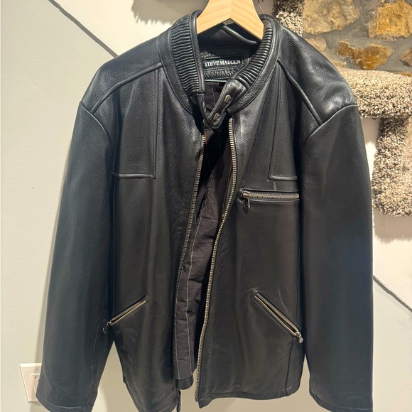 Steve Madden Classic Leather Jacket - Picture 1 of 5